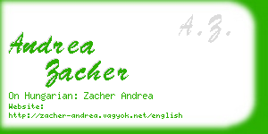 andrea zacher business card